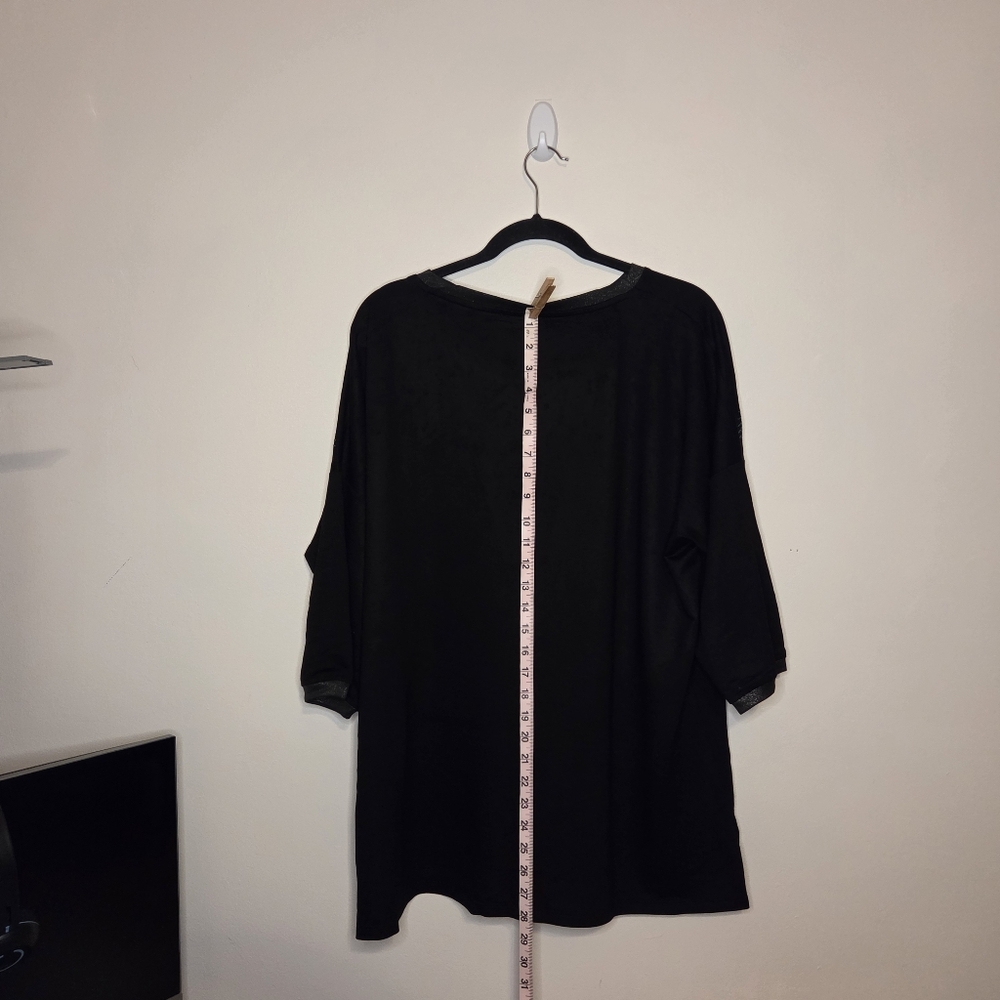 Queen Tina Plus Size 3 Rose Vine Embellished Sparkly Top Shoulder Accents - Picture 5 of 10